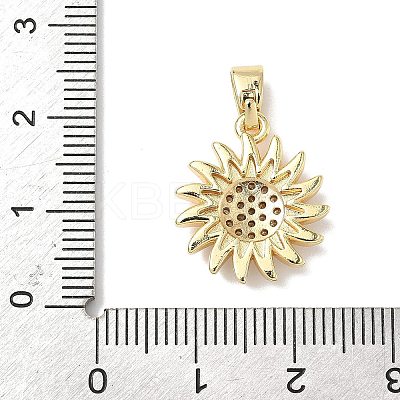 Brass Micro Pave Cubic Zirconia Pendants ZIRC-I356-16G-01-1