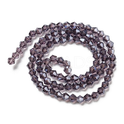 Transparent Electroplate Glass Beads Strands EGLA-A039-T4mm-A04-1