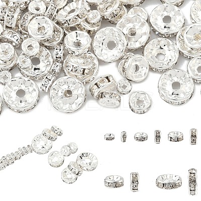 100Pcs 5 Styles Brass Rhinestone Beads RB-YW0001-18S-1