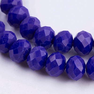 Opaque Glass Beads Strands EGLA-F122-8x6mm-NC02-1