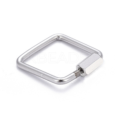Non-Tarnish 304 Stainless Steel Screw Carabiner Lock Charms LS-STAS-K213-12P-1