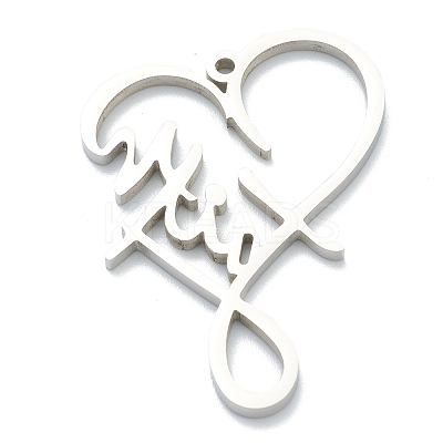 Non-Tarnish 304 Stainless Steel Pendants STAS-B016-06P-1