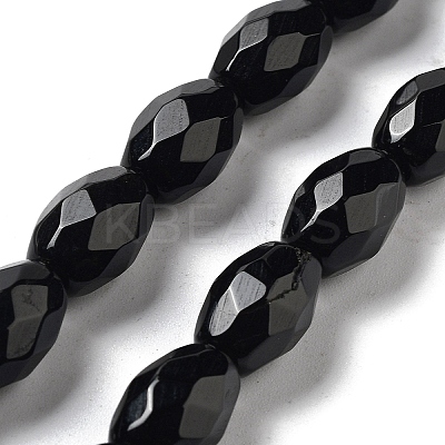 Natural Black Onyx(Dyed & Heated) Beads Strands G-P520-C06-01-1