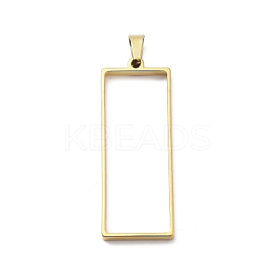 304 Stainless Steel Open Back Bezel Pendants STAS-Z091-05G-02-1
