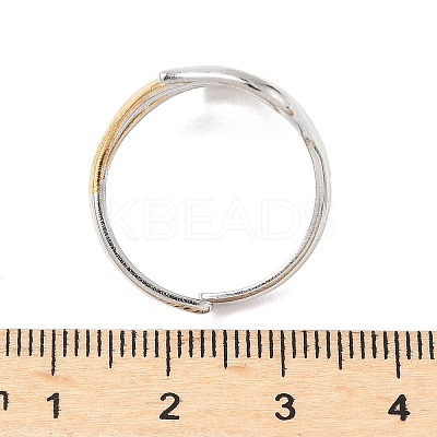 304 Stainless Steel Adjustable Cuff Rings LS-RJEW-S626-01GP-C-1