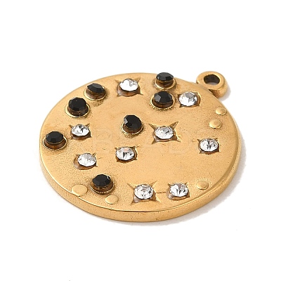 304 Stainless Steel Rhinestone Pendants LS-STAS-Q309-14G-1