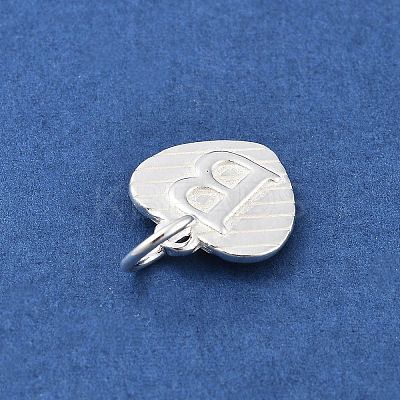 925 Sterling Silver Heart with Capital Letter Charms STER-S009-13B-S-1