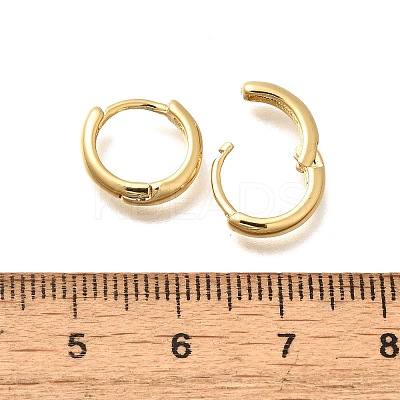 Rack Plating Ring Brass Hoop Earrings for Women LS-EJEW-C125-09G-1