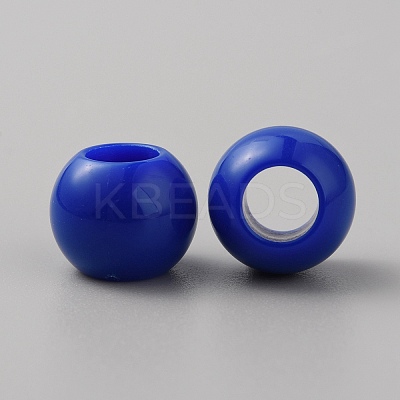 Acrylic European Beads MACR-WH0007-100B-1
