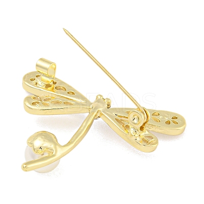 Alloy Crystal Rhinestone Dragonfly Brooch JEWB-U006-07G-1