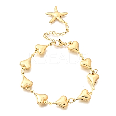 304 Stainless Steel Link Bracelets for Women BJEW-P354-01B-G-1