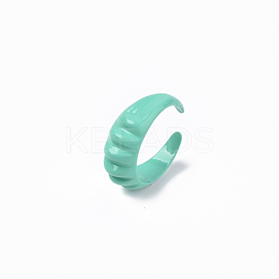 Spray Painted Alloy Cuff Rings RJEW-T011-33B-RS-1