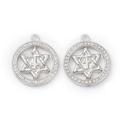 Alloy Rhinestone Pendants ALRI-O025-02P-1