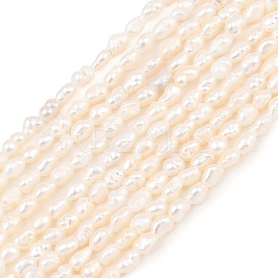Natural Cultured Freshwater Pearl Beads Strands PEAR-D003-01D-01-1