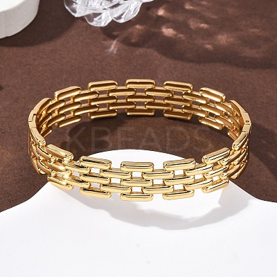 304 Stainless Steel Hinged Bangles for Women BJEW-L610-26G-1