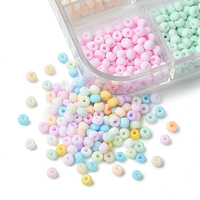 60G 12 Colors 8/0 Opaque Glass Seed Beads SEED-FS0001-28-1