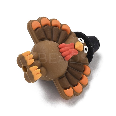 Thanksgiving Day Silicone Beads SIL-I015-03B-1