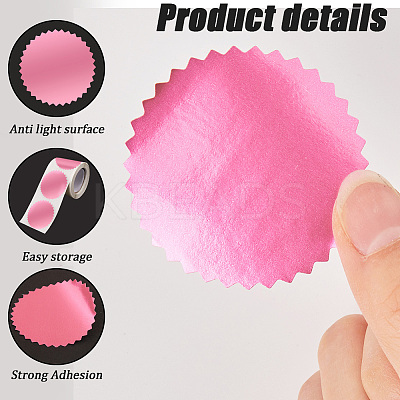 2 Rolls Paper Self-Adhesive Serrated Edge Awards Blank Stickers DIY-CP0012-59-1