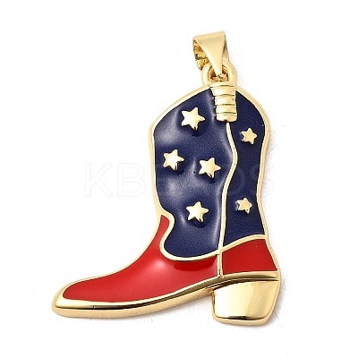 Brass Enamel Pendants KK-A296-48B-G01-1