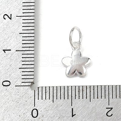 925 Sterling Silver Enamel Flower Charms LS-STER-K183-11S-01-1