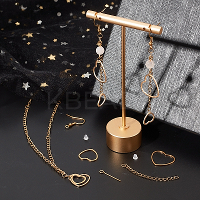 Heart Drop Earring DIY Making Kit DIY-UN0003-03-1