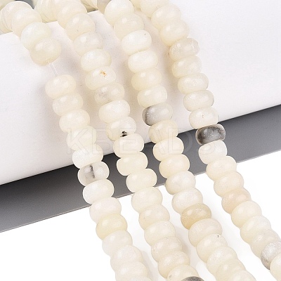 Natural White African Opal Beads Strands G-N367-02A-01-1