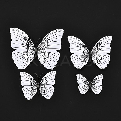 PVC Plastic Artificial 3D Butterfly Decorations DIY-I072-02E-1