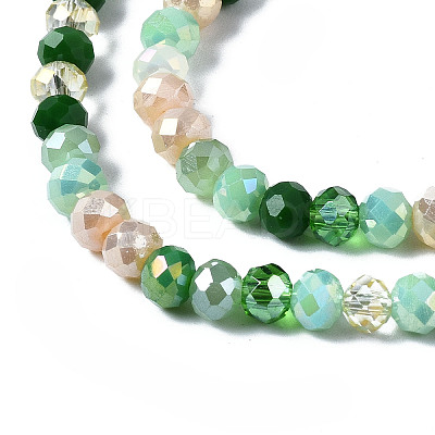 Electroplate Glass Beads Strands X-EGLA-T020-12B-1