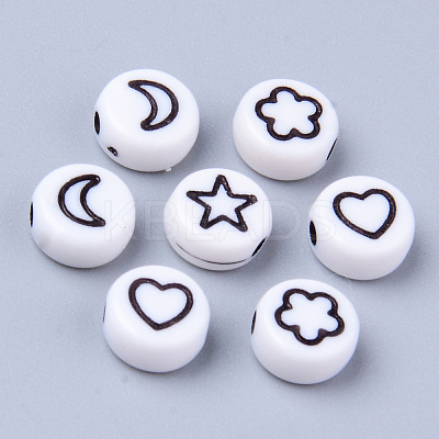 Opaque White Acrylic Beads LS-X-MACR-S273-45B-1