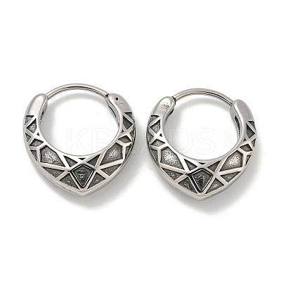 316 Surgical Stainless Steel Hoop Earrings for Women and Men EJEW-D096-20A-AS-1