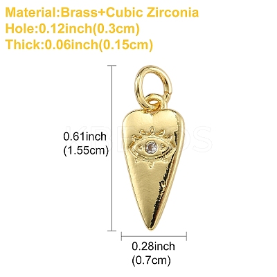 1Pc Brass Pendants KK-YW0002-51-1