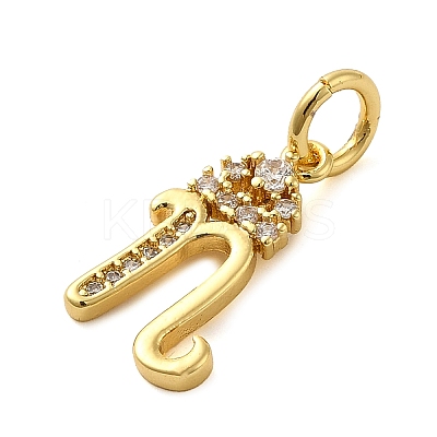 Brass Micro Pave Cubic Zirconia Pendants KK-M273-01G-N-1