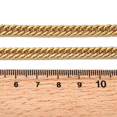 5.5MM 304 Stainless Steel Cuban Link Chain Necklaces for Men NJEW-B134-08A-G-1