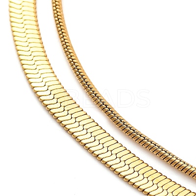 304 Stainless Steel Multi-Strand Chain Bracelets BJEW-G711-03C-G-1