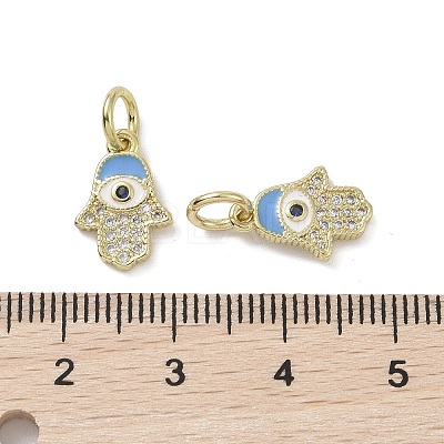 Real 18K Gold Plated Brass Micro Pave Cubic Zirconia Pendants KK-L209-078G-05-1