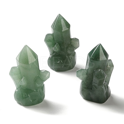 Natural Green Aventurine Cluster Display Decorations DJEW-C020-01F-1