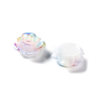 Tricolor Opaque Resin Cabochons X-CRES-P029-C02-1