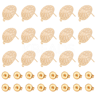 16Pcs Brass Stud Earrings Findings STAS-UN0044-12-1