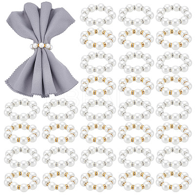 100Pcs 2 Colors Resin Napkin Rings AJEW-NB0008-21-1