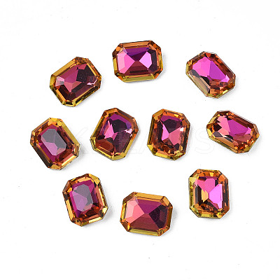 Pointed Back Glass Rhinestone Cabochons MRMJ-N027-007-A02-1