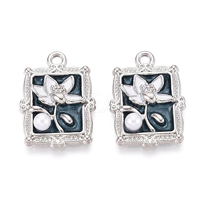 Rack Plating Alloy Enamel Pendants ENAM-N065-04P-1