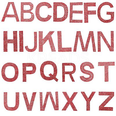 Glitter Hotfix Rhinestone Iron on Patches DIY-WH0183-09C-1