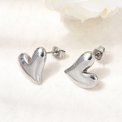 6 Pairs 304 Stainless Steel Stud Earrings EJEW-P340-01P-1