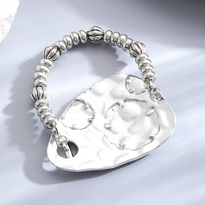 Textured Zinc Alloy Link Bracelets WG3CBFC-01-1