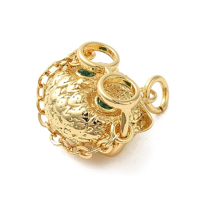 Brass Micro Pave Cubic Zirconia Pendants KK-A228-01G-1