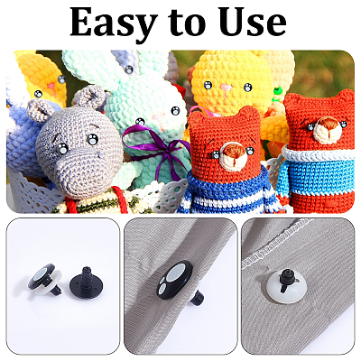 40 Sets 4 Style Plastic Doll Safety Eyes DOLL-PH0001-29-1