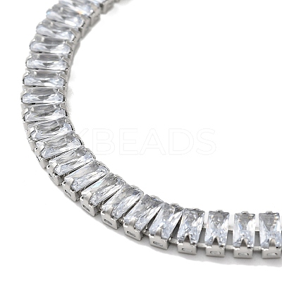 Cubic Zirconia Tennis Bracelet BJEW-M301-04P-01-1