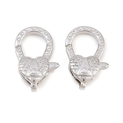 Brass Lobster Claw Clasps KK-H287-08G-P-1