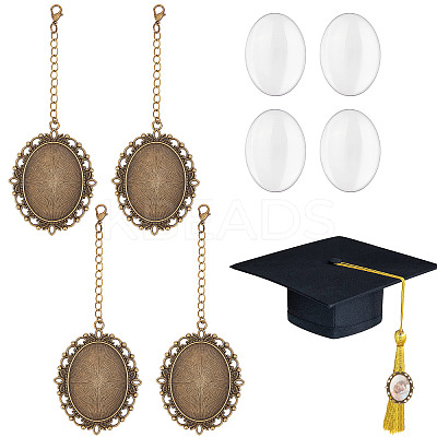 Graduation Theme DIY Alloy Pendant Decoration Making Kits DIY-SC0020-62-1