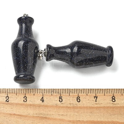 Synthetic Blue Goldstone 3D Pendants G-K385-10P-01-1